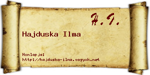 Hajduska Ilma névjegykártya